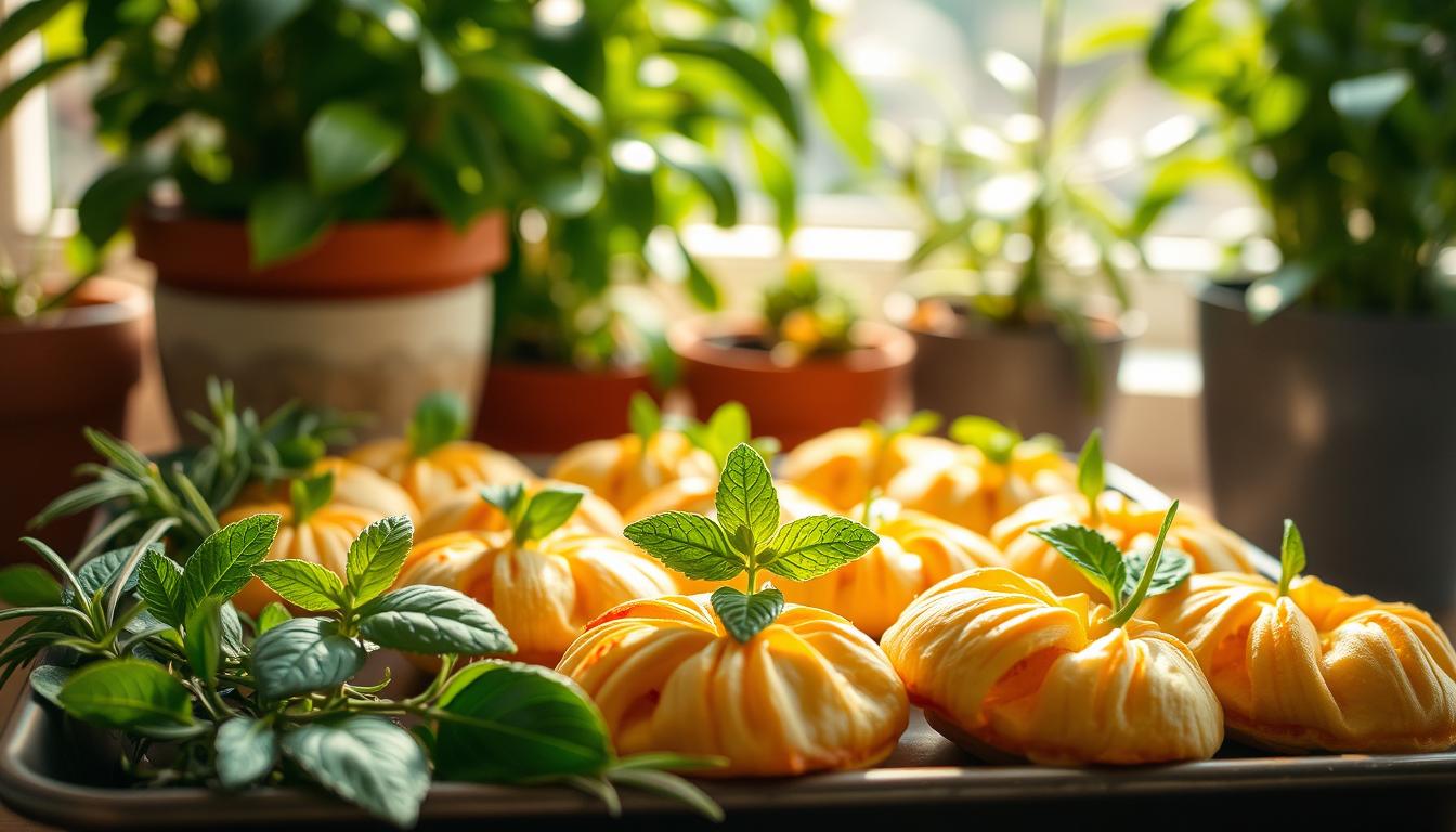 herbal breakfast pastries