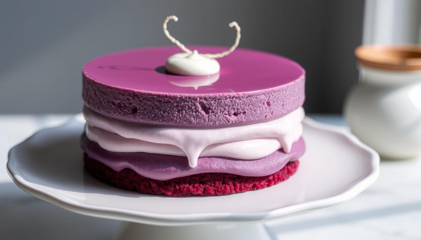 Beetroot mousse cake